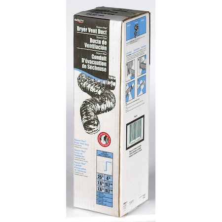 Supurr-Flex Deflect-O Supurr-Flex 300 in. L X 4 in. D Silver Aluminum Dryer Transition Duct F0425